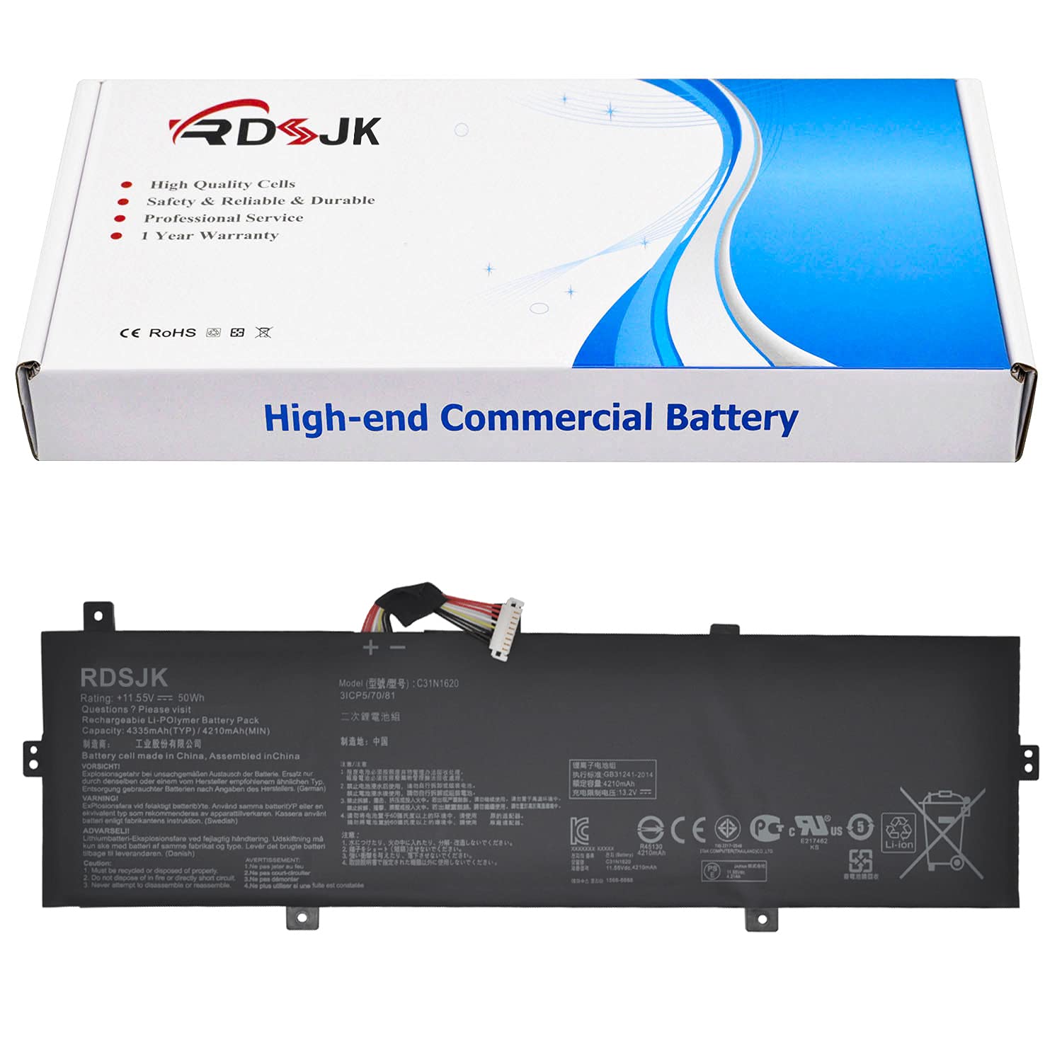 Amazon.com: RDSJK C31N1620 Laptop Battery for Asus ZenBooK UX430